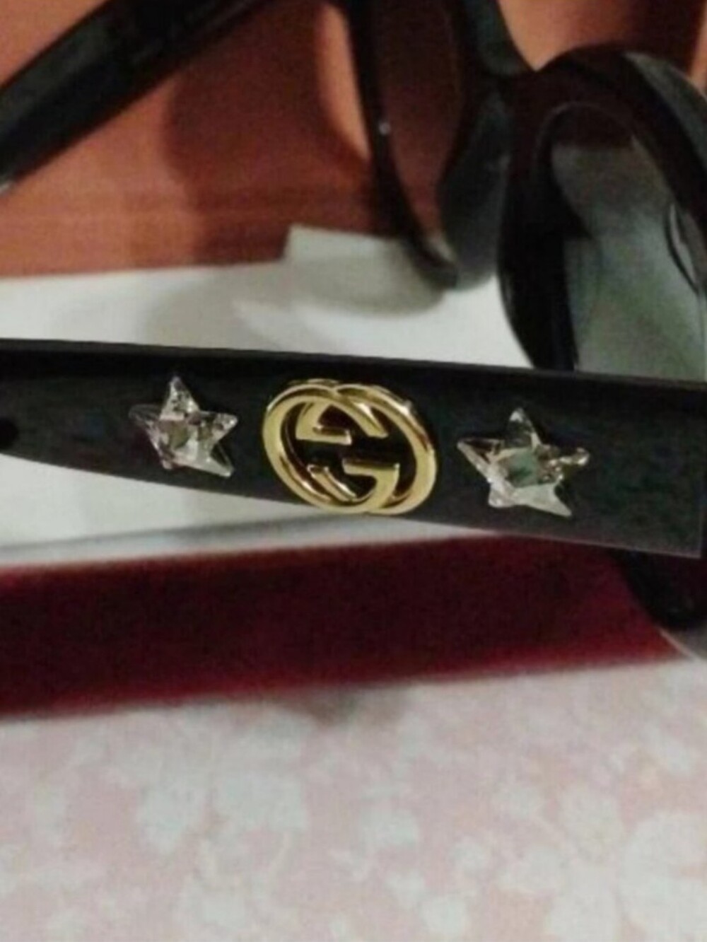 Gucci Black Oversized Round Sunglasses Full Inclusion NWT Made In Italy - Picture 5 of 11
